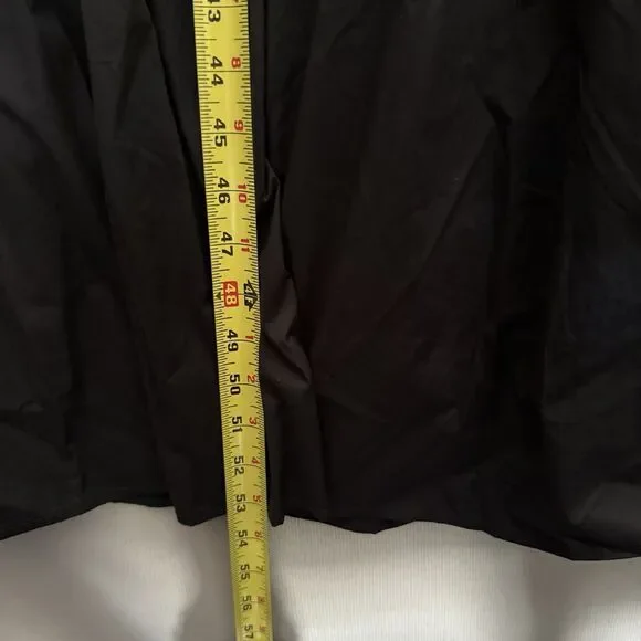 WYATT WYLDE Maxi Dress Large L Black Womens Helena Tie Neck Pockets Cotton New - Picture 10 of 13